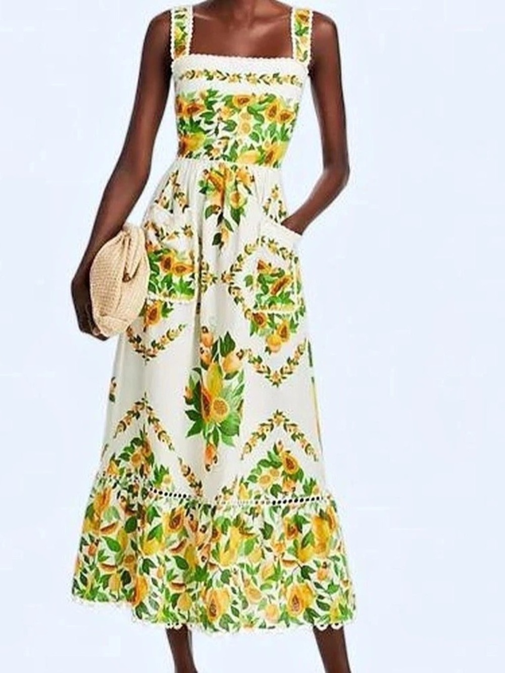 FARM RIO - PAPAYA SALAD MAXI DRESS